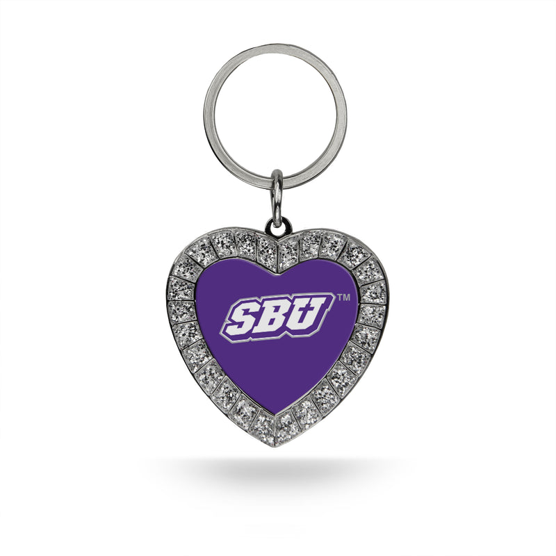 Southwest Baptist Rhinestone Heart Keychain