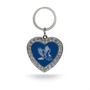Dickinson State Rhinestone Heart Keychain