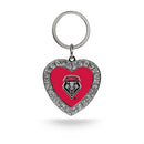 New Mexico Lobos Rhinestone Heart Key Chain