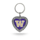 Washington  Rhinestone Heart Keychain
