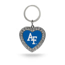 Air Force Academy Rhinestone Heart Keychain
