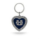 Utah State Rhinestone Heart Keychain