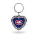 Canadiens Rhinestone Heart Keychain