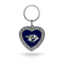 Predators Rhinestone Heart Keychain