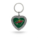Wild Rhinestone Heart Keychain