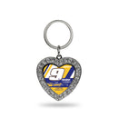 Chase Elliott Rhinestone Heart Keychain