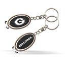 Georgia University - Carbon Fiber Design - Spinner Keychain