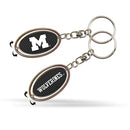 Michigan University - Carbon Fiber Design - Spinner Keychain