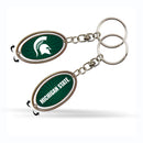 Michigan State Spinner Keychain