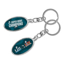 Philadelphia Eagles 2 Time Super Bowl Champions Metal Spinner Keychain