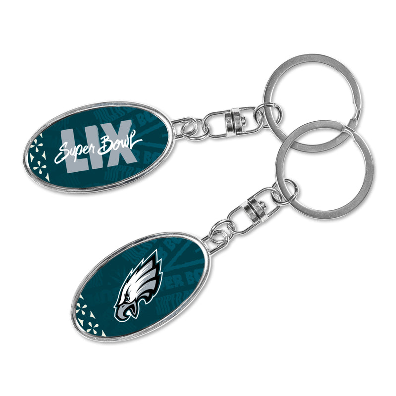 Philadelphia Eagles 2025 Super Bowl LIX Bound Metal Spinner Keychain