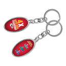 Kansas City Chiefs 4 Time Super Bowl Champions Silver Spinner Keychain