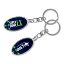Seattle Seahawks 2026 Super Bowl LX Bound Metal Spinner Keychain