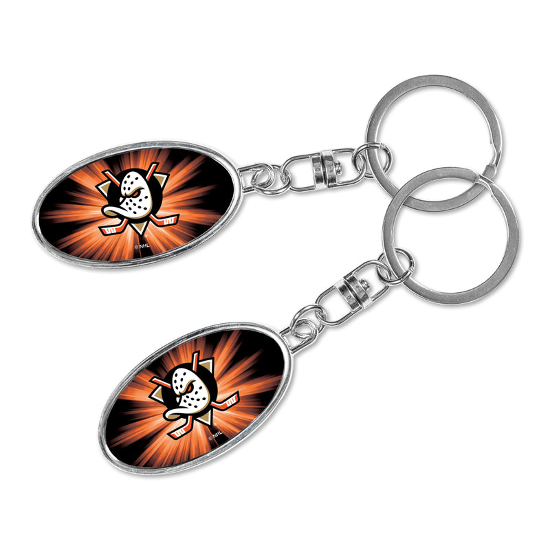 Anaheim Ducks Silver Spinner Keychain