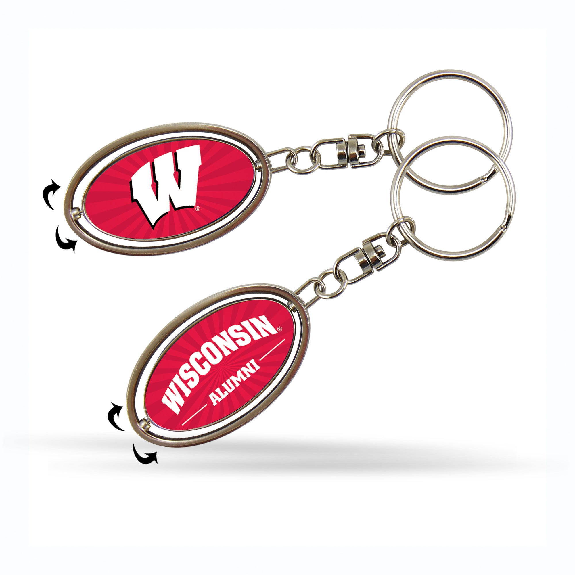 Wisconsin Keychain Wisconsin University Alumni Spinner Keychain