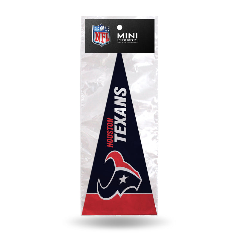 Houston Texans 4x9 Mini Pennant 8-pc Single Team Set