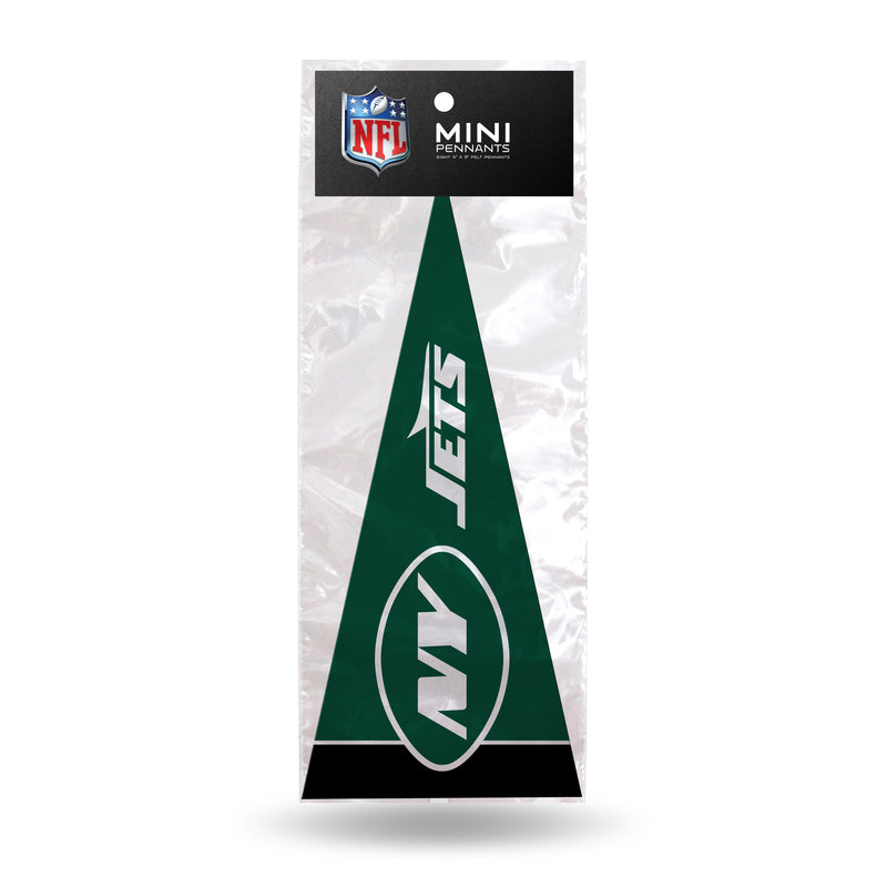 New York Jets 4x9 Mini Pennant 8-pc Single Team Set