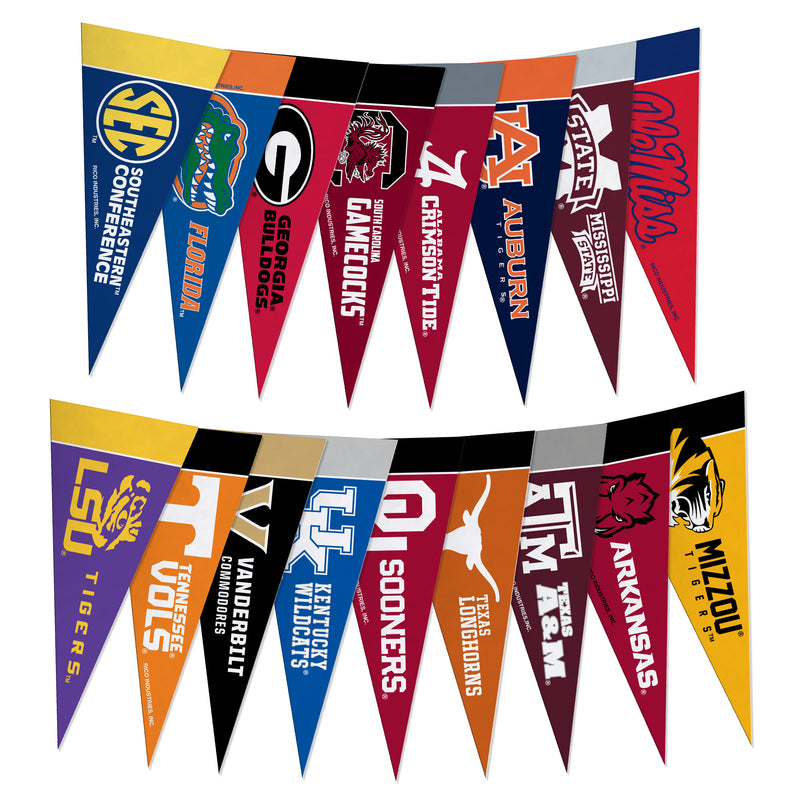 Southeastern Conference Complete Mini Pennant Set (Conference Set)