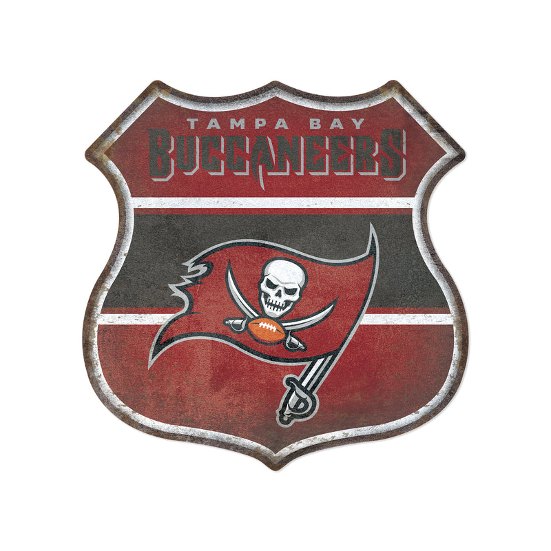 Tampa Bay Buccaneers Rustic Metal Route Sign (11.5")