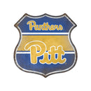 Pitt Panthers Rustic Metal Route Sign (11.5")