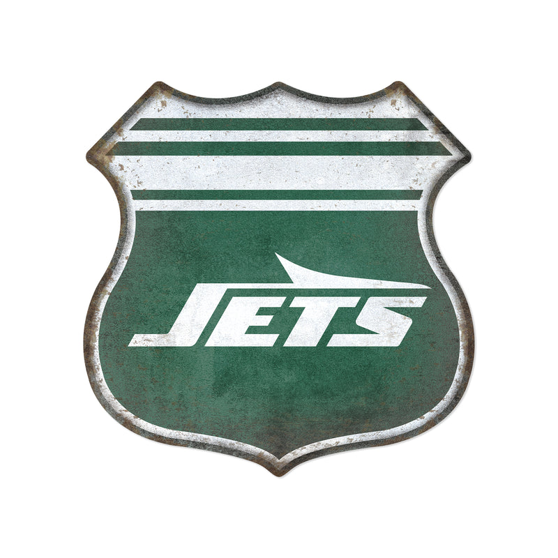New York Jets Rustic Metal Route Sign (11.5")