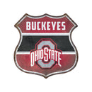 Ohio State Buckeyes Rustic Metal Route Sign (11.5")
