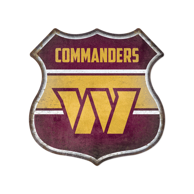Washington Commanders Rustic Metal Route Sign (11.5")