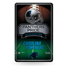 Panthers 11X17 Large Embossed Metal Wall Sign
