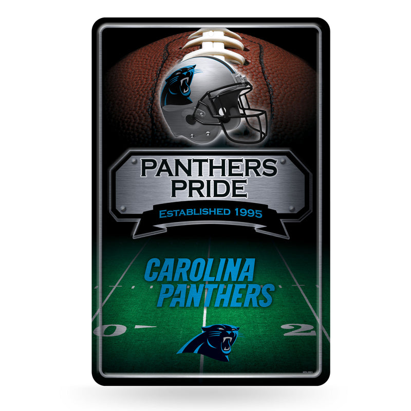 Panthers 11X17 Large Embossed Metal Wall Sign