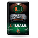 Miami Hurricanes 11X17 Large Embossed Metal Wall Sign