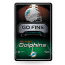 Miami Dolphins 11x17 Large Embossed Metal Sign
