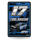 Chris Buescher No. 17 Metal 11X17 Sign