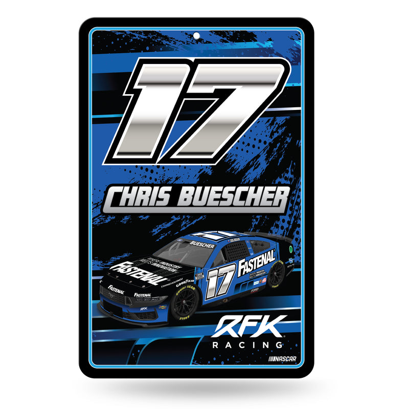 Chris Buescher No. 17 Metal 11X17 Sign