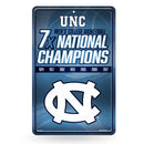 North Carolina Tar Heels Large Metal Sign (11 X 17)