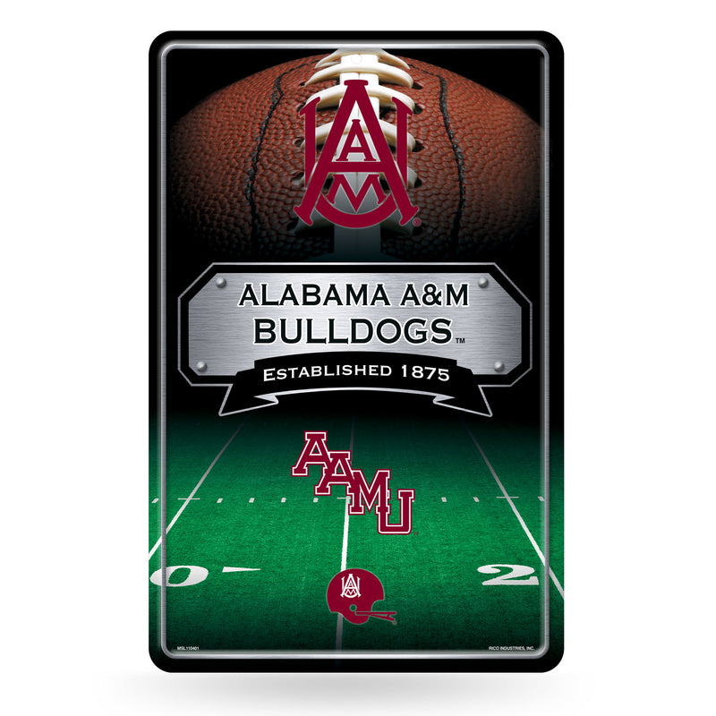 Alabama A&M Bulldogs Large Metal Sign (11 X 17)