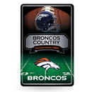 Denver Broncos Large Metal Sign (11 X 17)