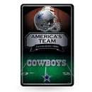 Cowboys 11X17 Large Embossed Metal Wall Sign