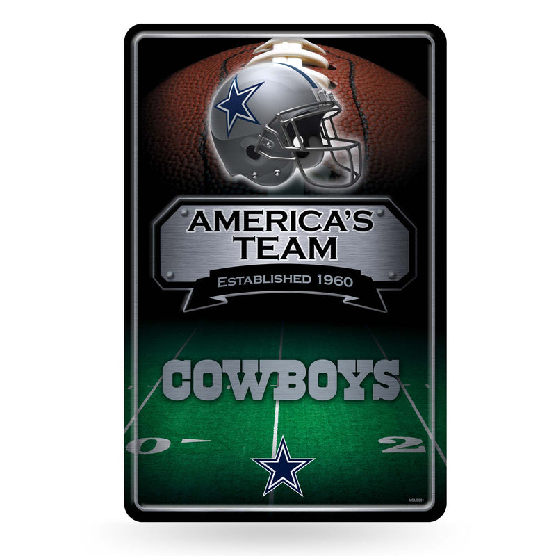 Cowboys 11X17 Large Embossed Metal Wall Sign