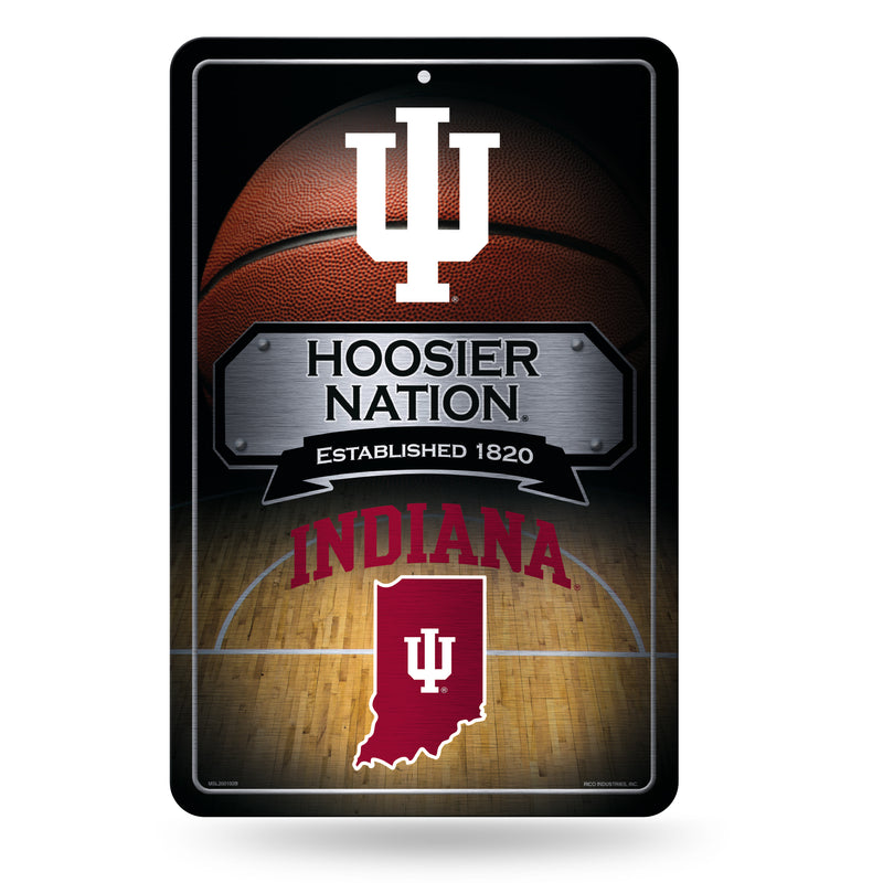 Indiana University 11X17 Large Embossed Metal Wall Sign