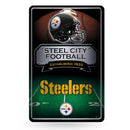 Pittsburgh Steelers 11" x 17" Large Embossed Metal Sign