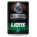 Detroit Lions Large Embossed Metal Wall Sign (11X17")