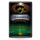Iowa University 11X17 Large Embossed Metal Wall Sign
