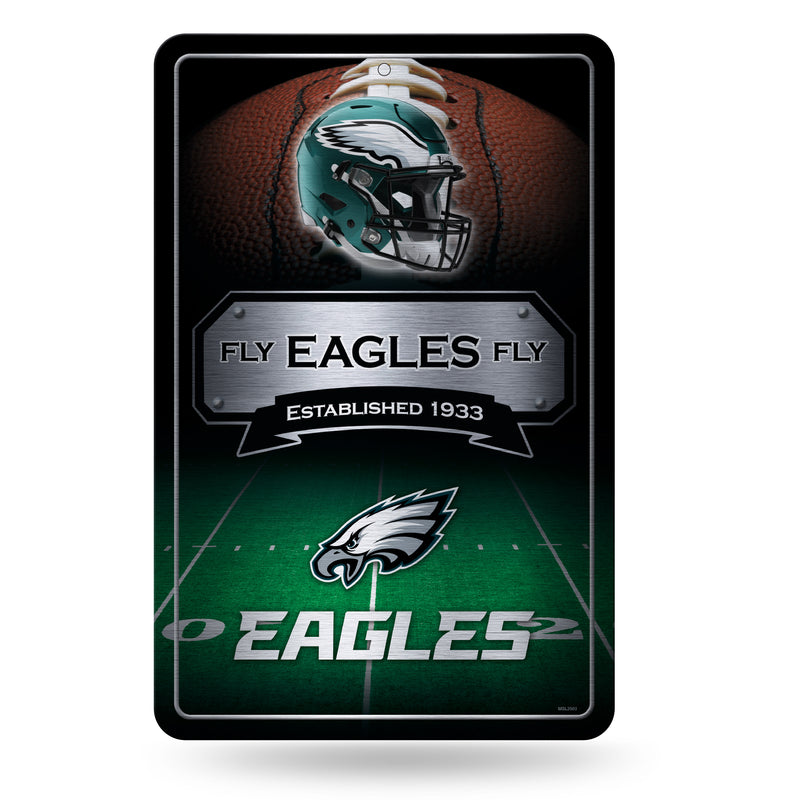 Eagles 11X17 Large Embossed Metal Wall Sign