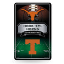Texas University 11X17 Large Embossed Metal Wall Sign