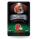 Cleveland Browns Large Embossed Metal Wall Sign (11X17)