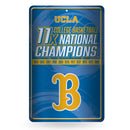 Ucla 11 Time College Basketball Champs Large Metal Wall Sign