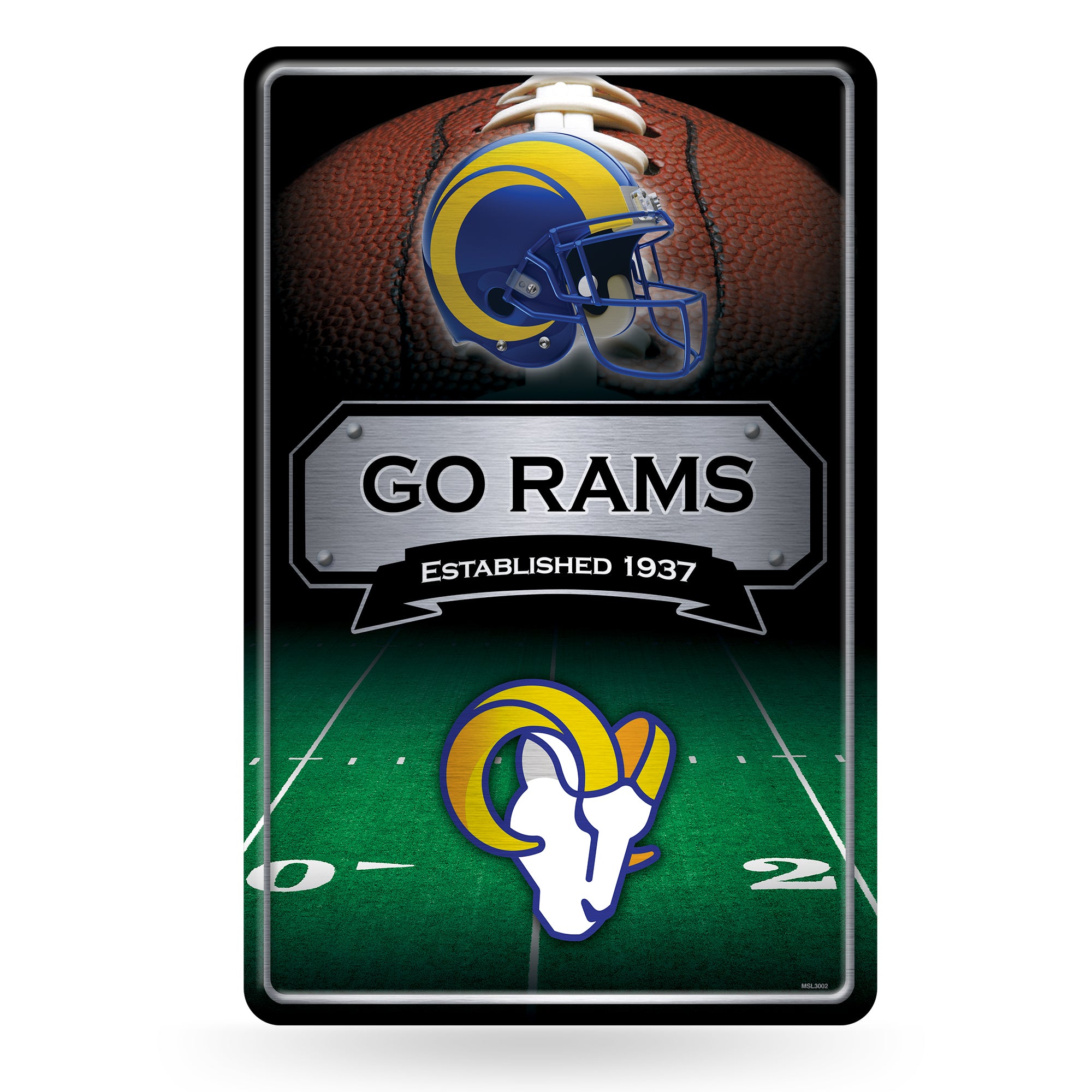 La Rams Large Metal Wall Sign (11X17)