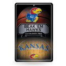 Kansas University 11X17 Large Embossed Metal Wall Sign