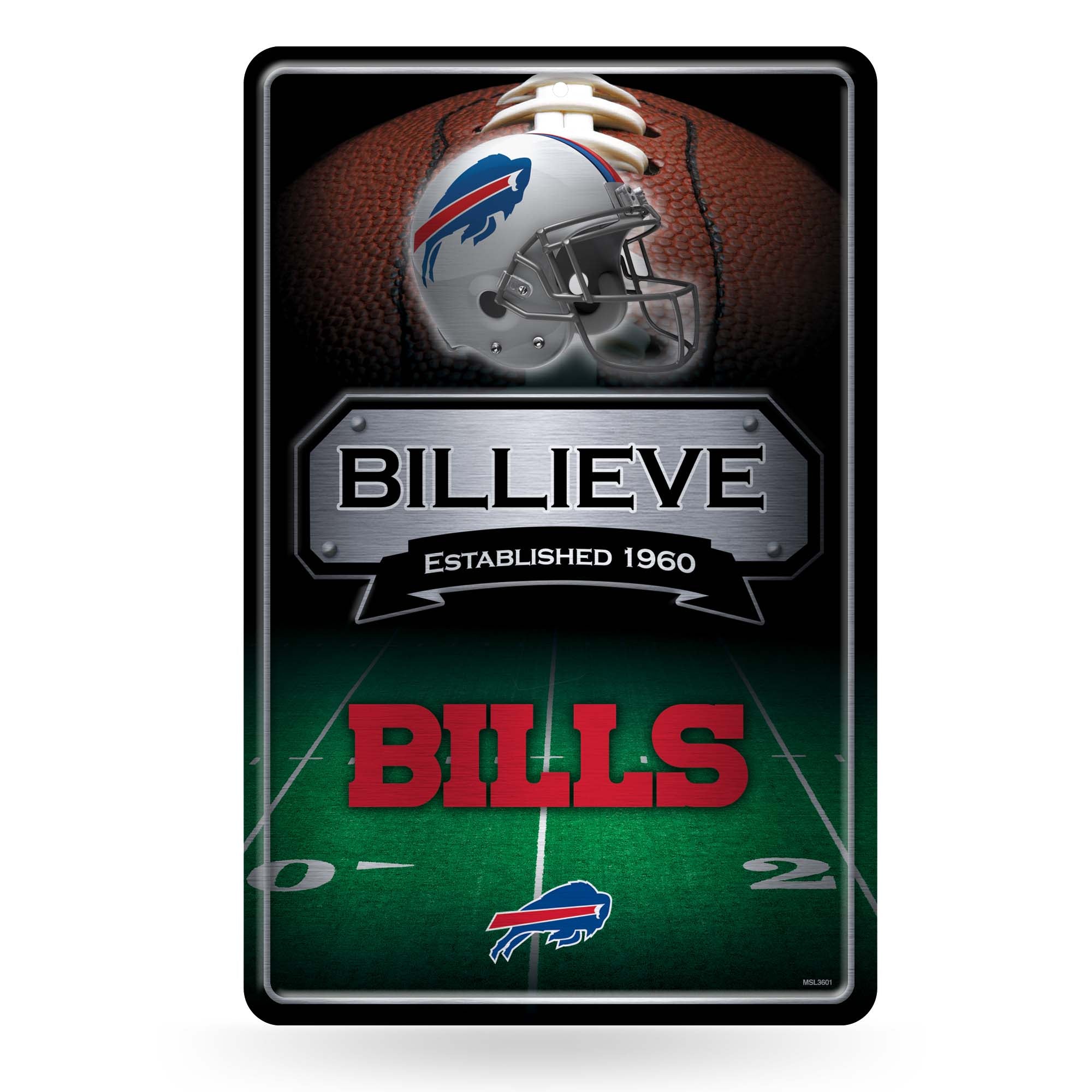 Bills 11X17 Large Embossed Metal Wall Sign