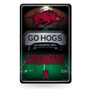 Arkansas Razorback Go Hogs 11" x 17" Embossed Metal Sign